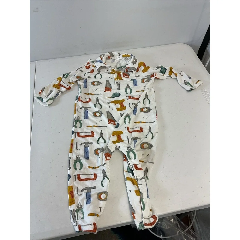 Lot of 2 Bamboo Sleeper/Outfit Angel Dear Caden Lane Xmas Tools Soft 12-18months